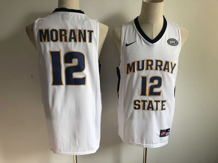 Murray State 12 Ja Morant White Nike College Basketball Jersey,We sell and wholesale Murray State 12 Ja Morant White Nike College Basketball Jersey on line form chian!